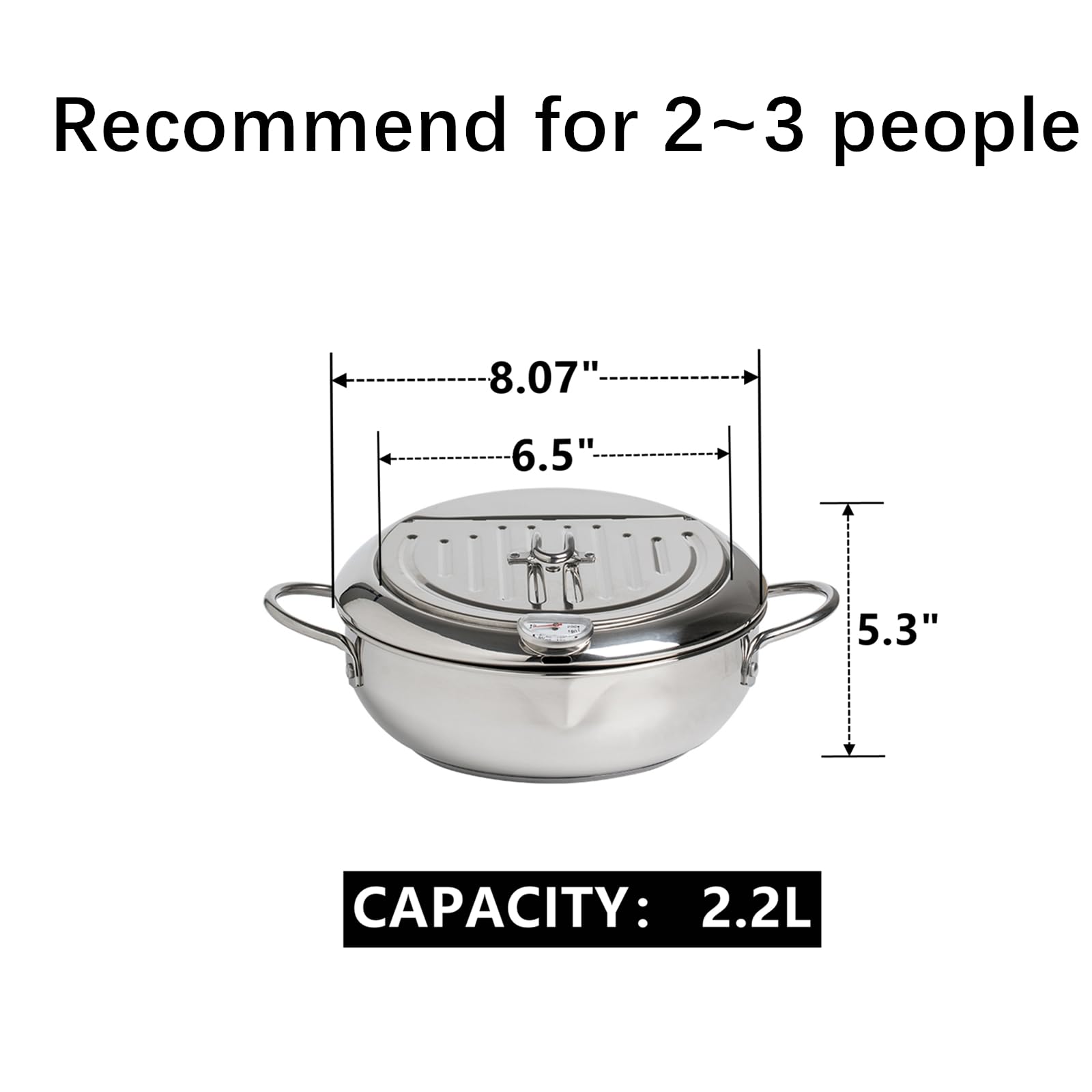 Amazon.com: Yopay 304 Stainless Steel Deep Fryer Pot, Frying